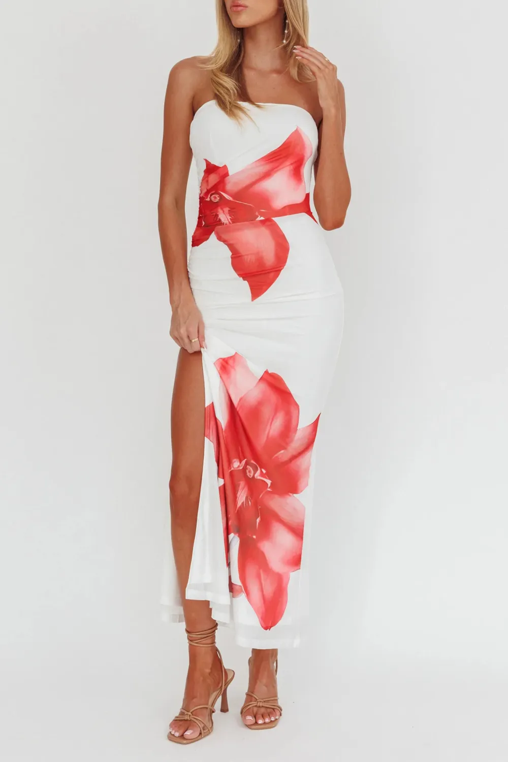 Holiday Style Bodycon Printed Long Dress