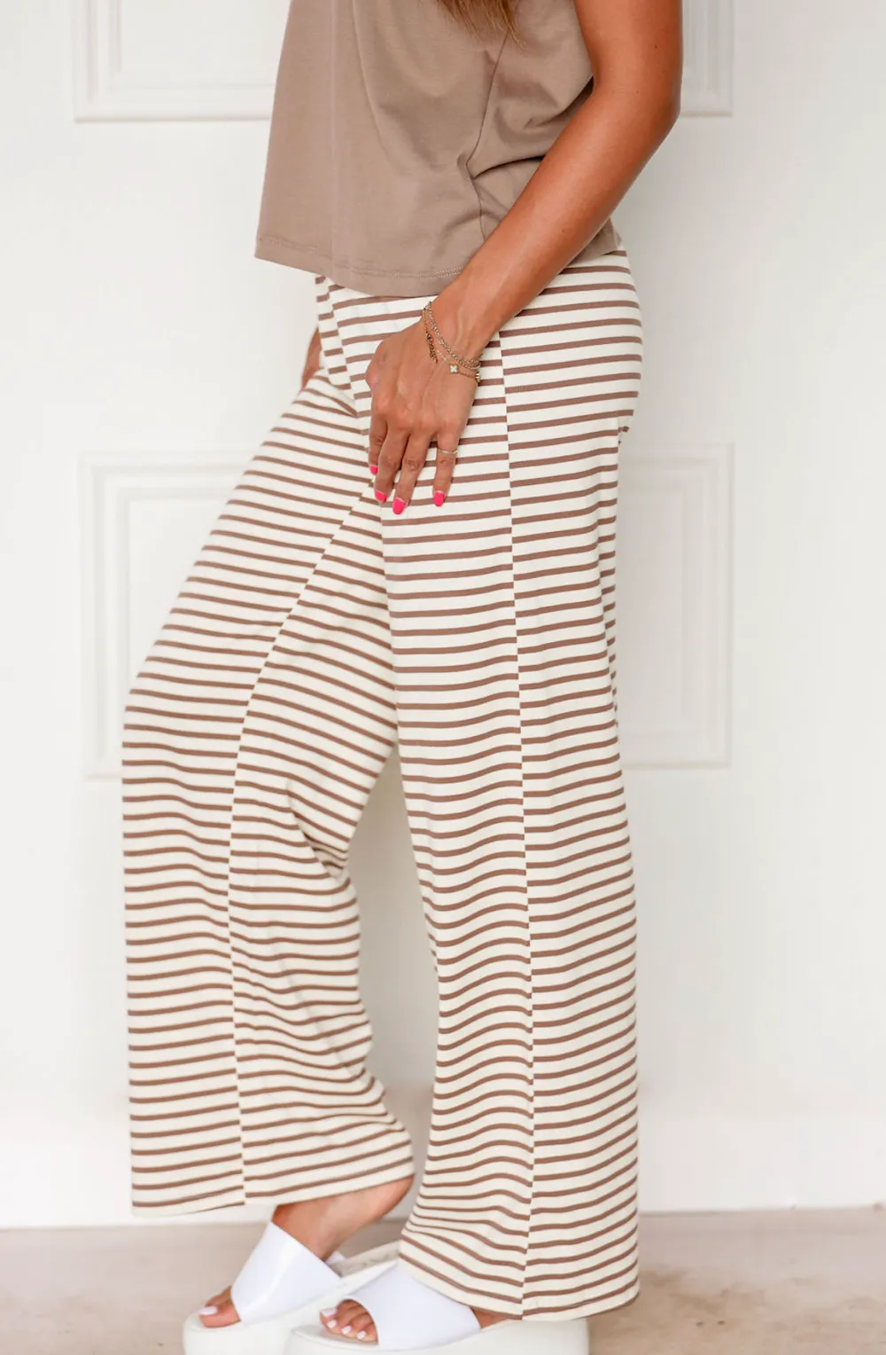 Polished Texture Pants Set
