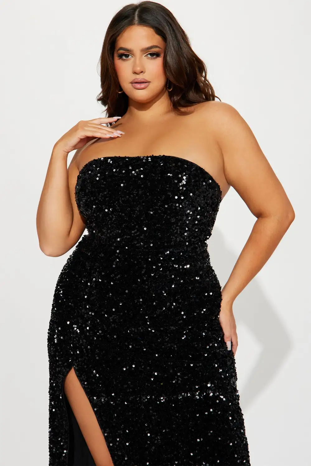 The One Sequin Maxi Dress - Black