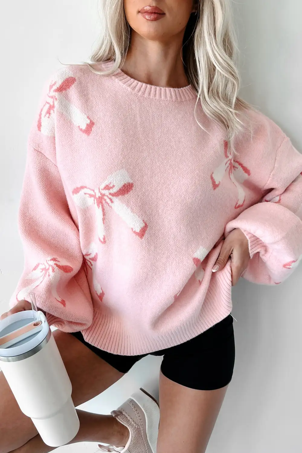 Bow Print Sweater