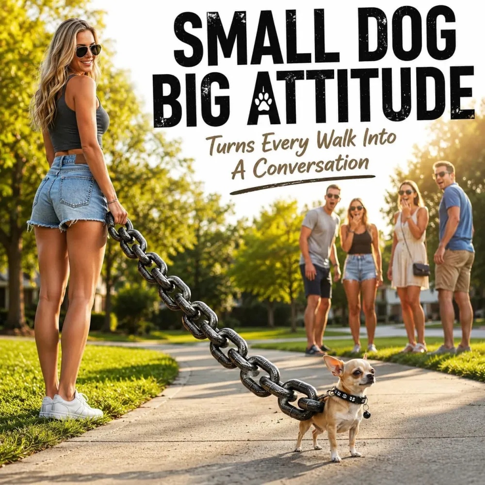 Funny Pet Simulation Thick Iron Chain with Collar