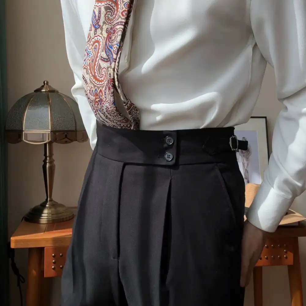 Smart Elastic Side Tab Trousers