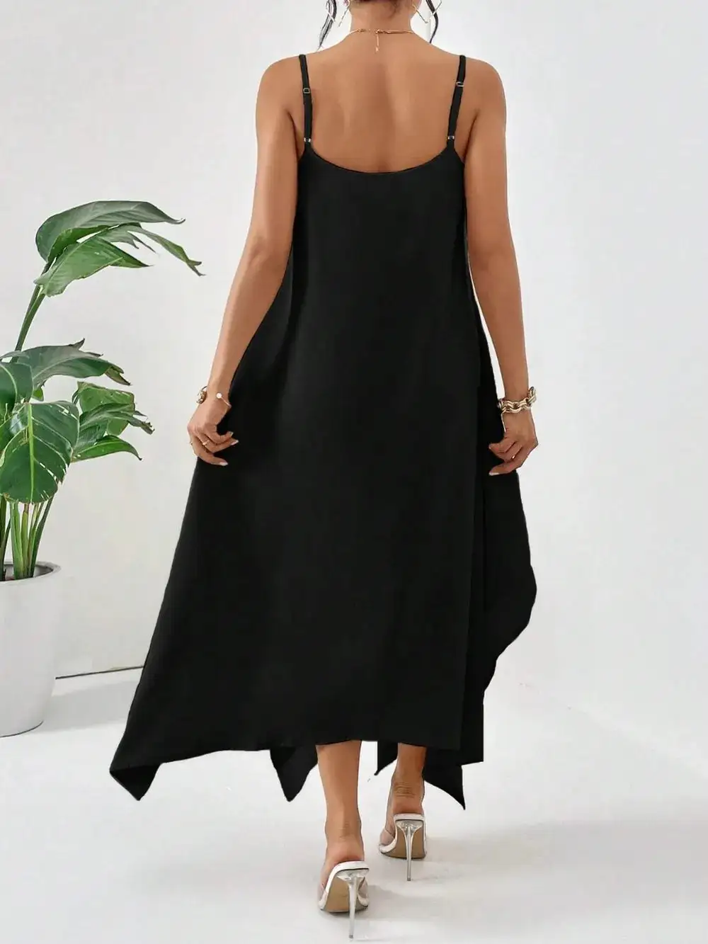 Scoop Neck Cami Midi Dress