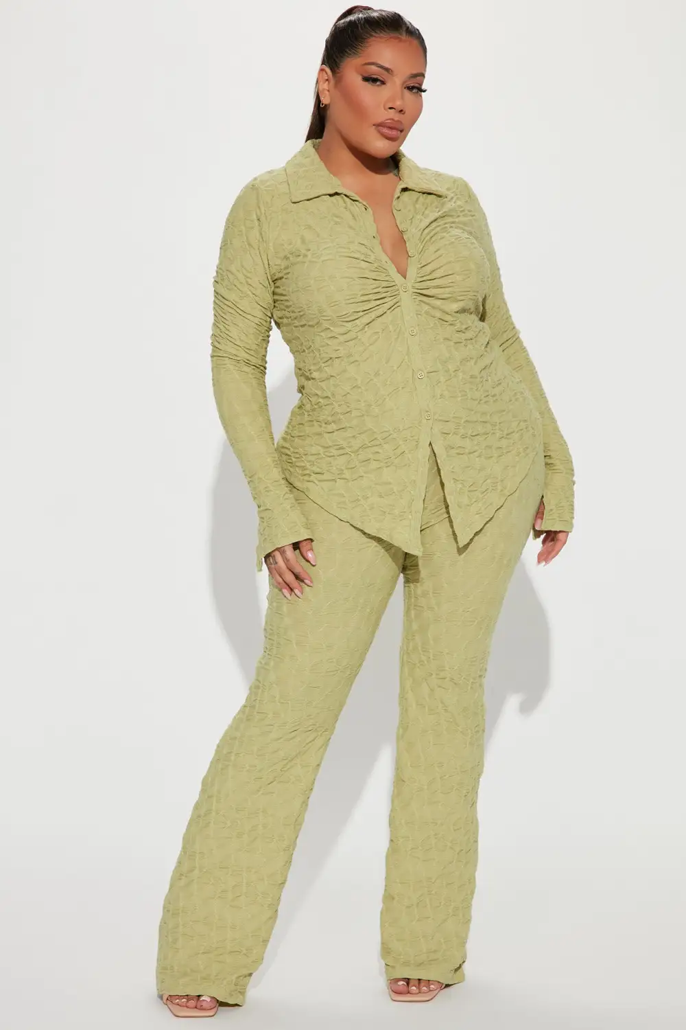 Petite Liliana Pant Set - Green