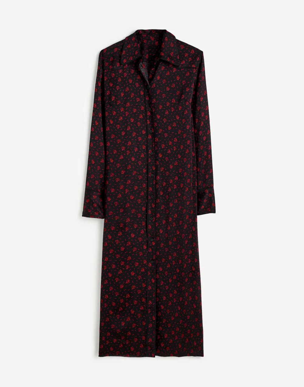 Button-Front Maxi Dress in Floral