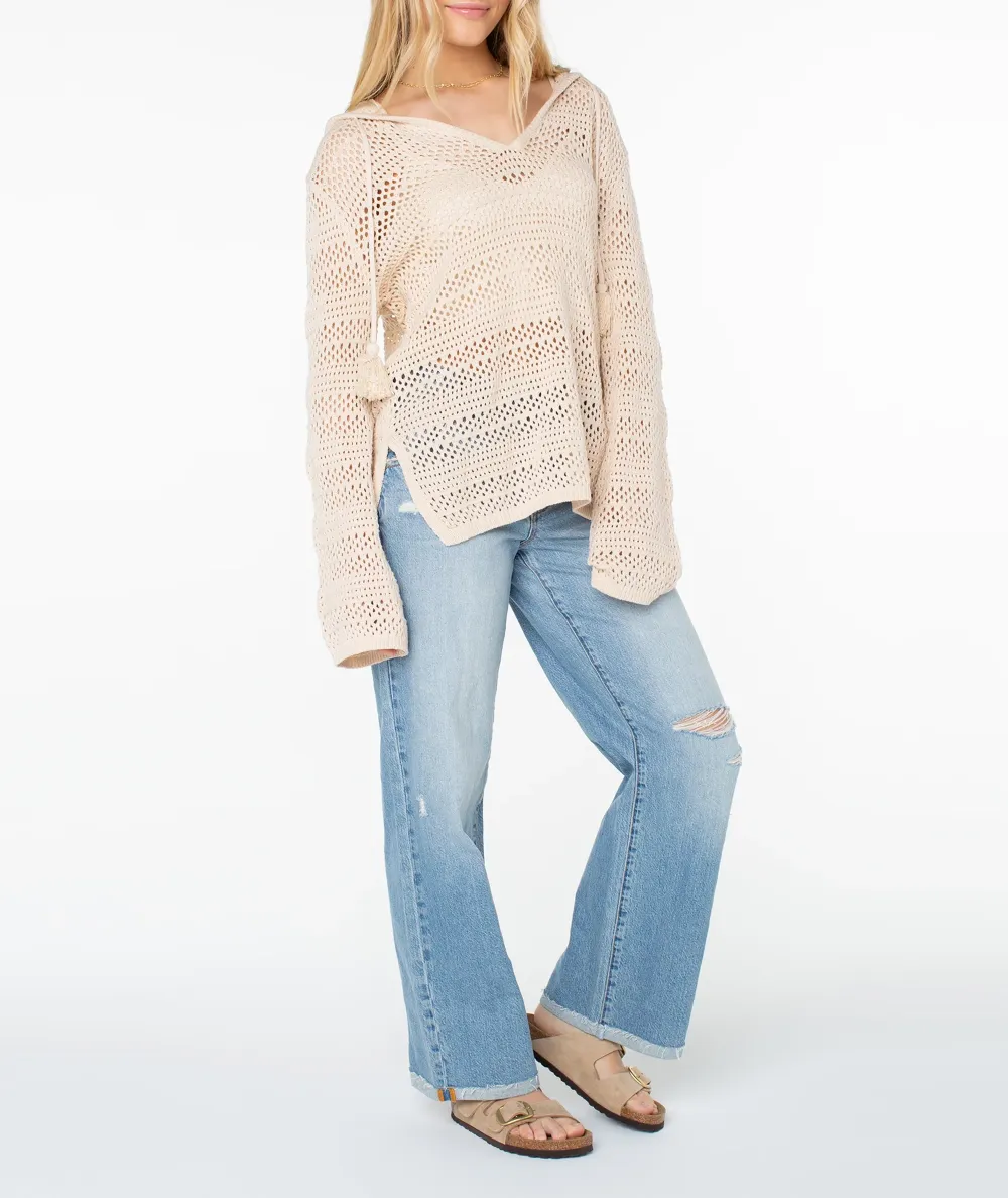 Women's Knitted Hooded Sweater