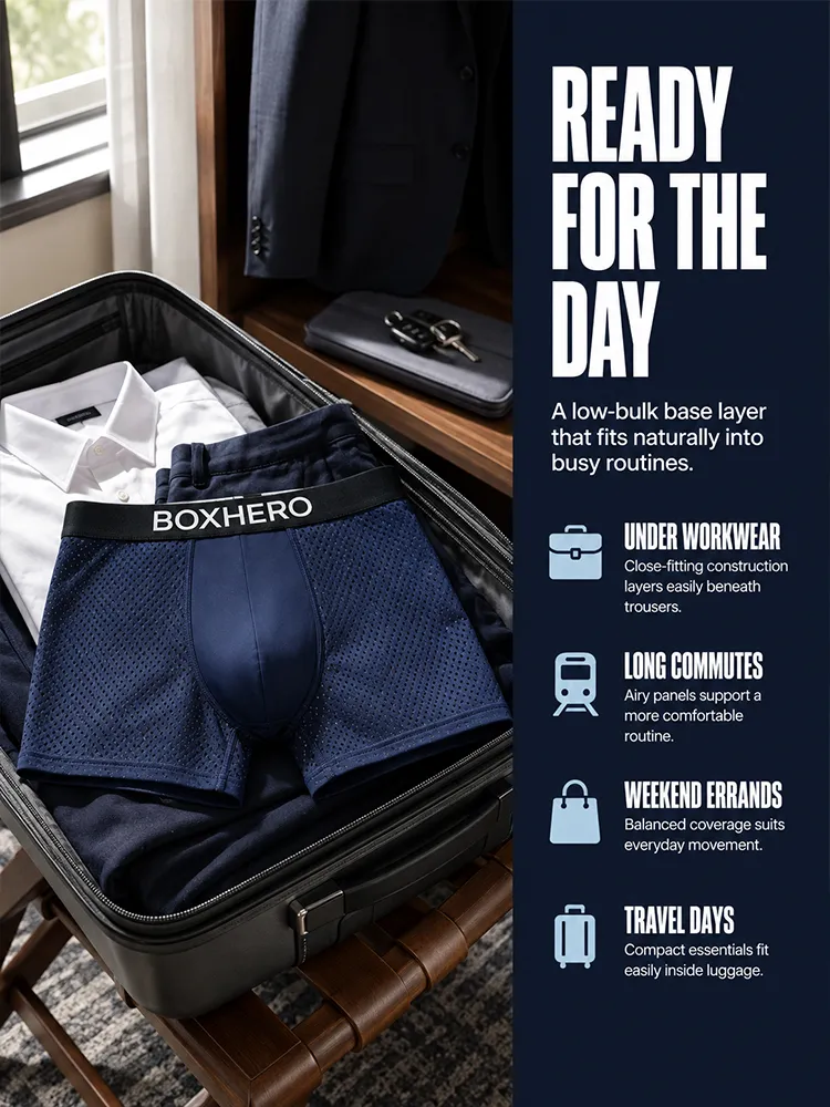 Men's underwear, men's boxer shorts with mesh holes