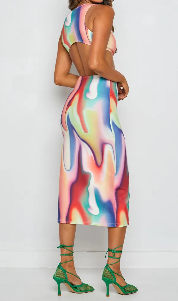 Soft Modern Midi Dress
