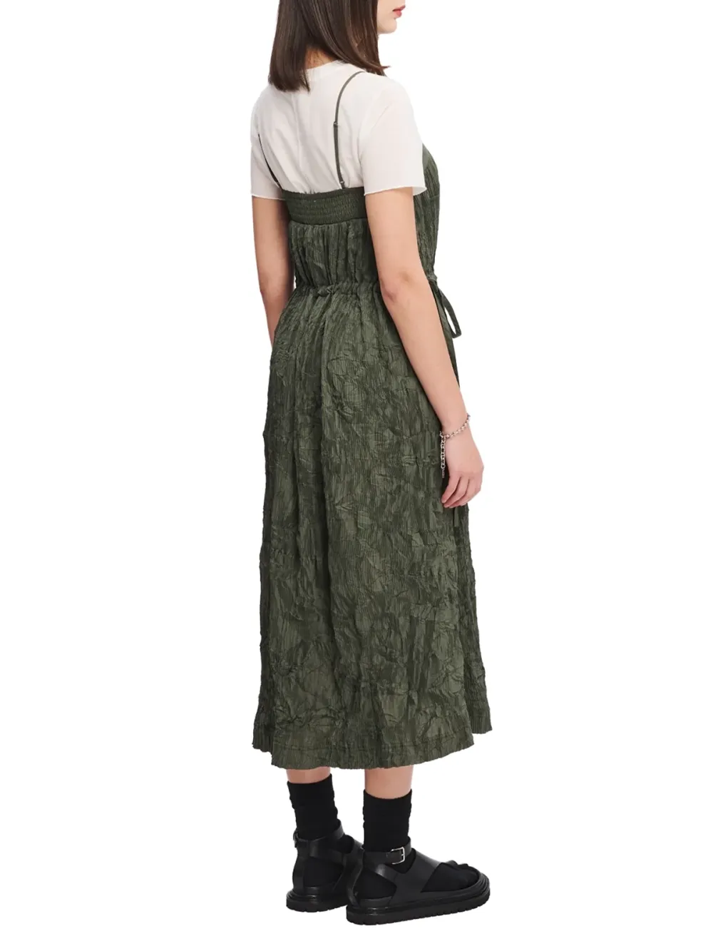 Layered Top Strapless Midi Dress