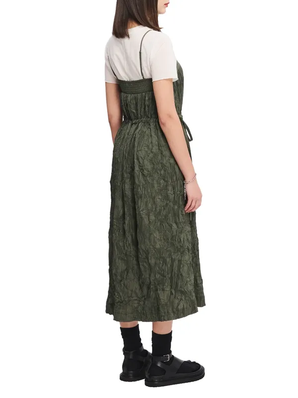 Layered Top Strapless Midi Dress