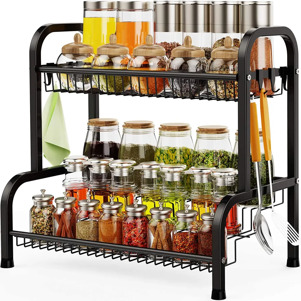 Spice rack, 2-layer large spice rack