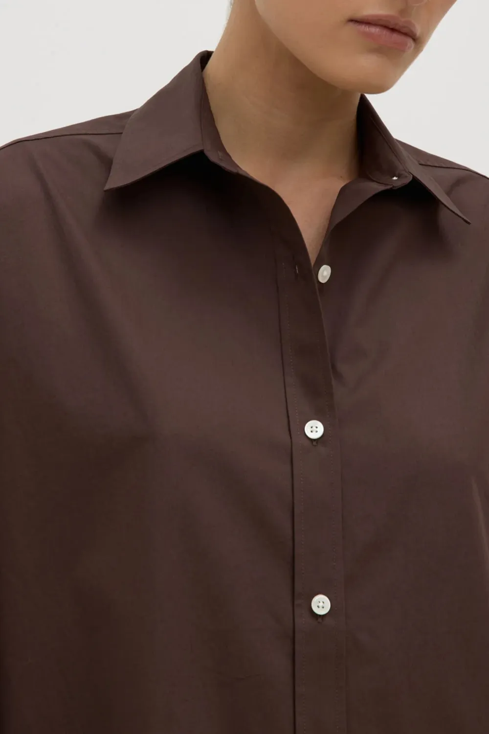 Long Sleeved Cotton Poplin Shirt