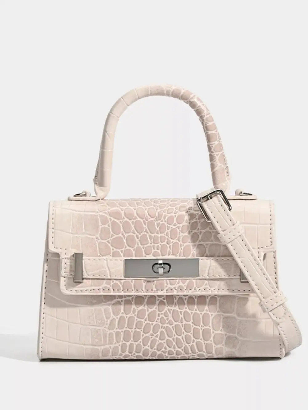 Croc Embossed Handbag