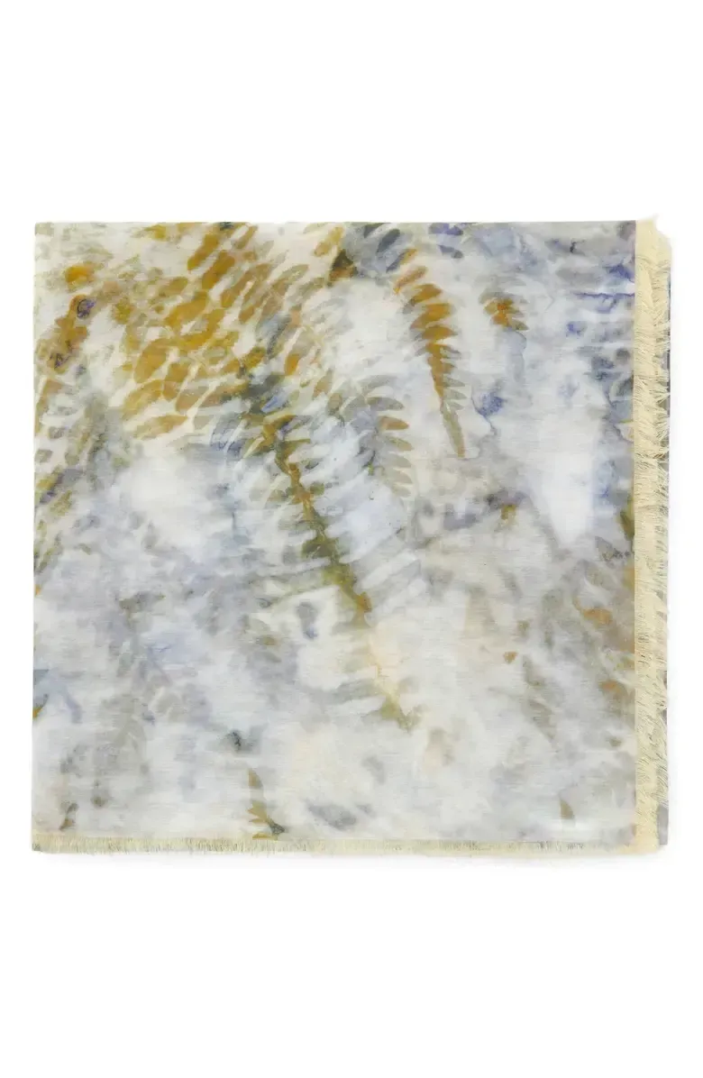 Fern Cotton & Silk Square Scarf