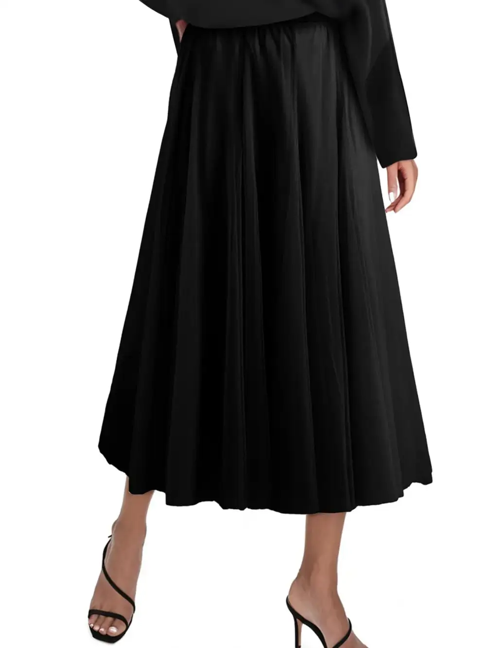Everyday High Waist High Midi Skirt