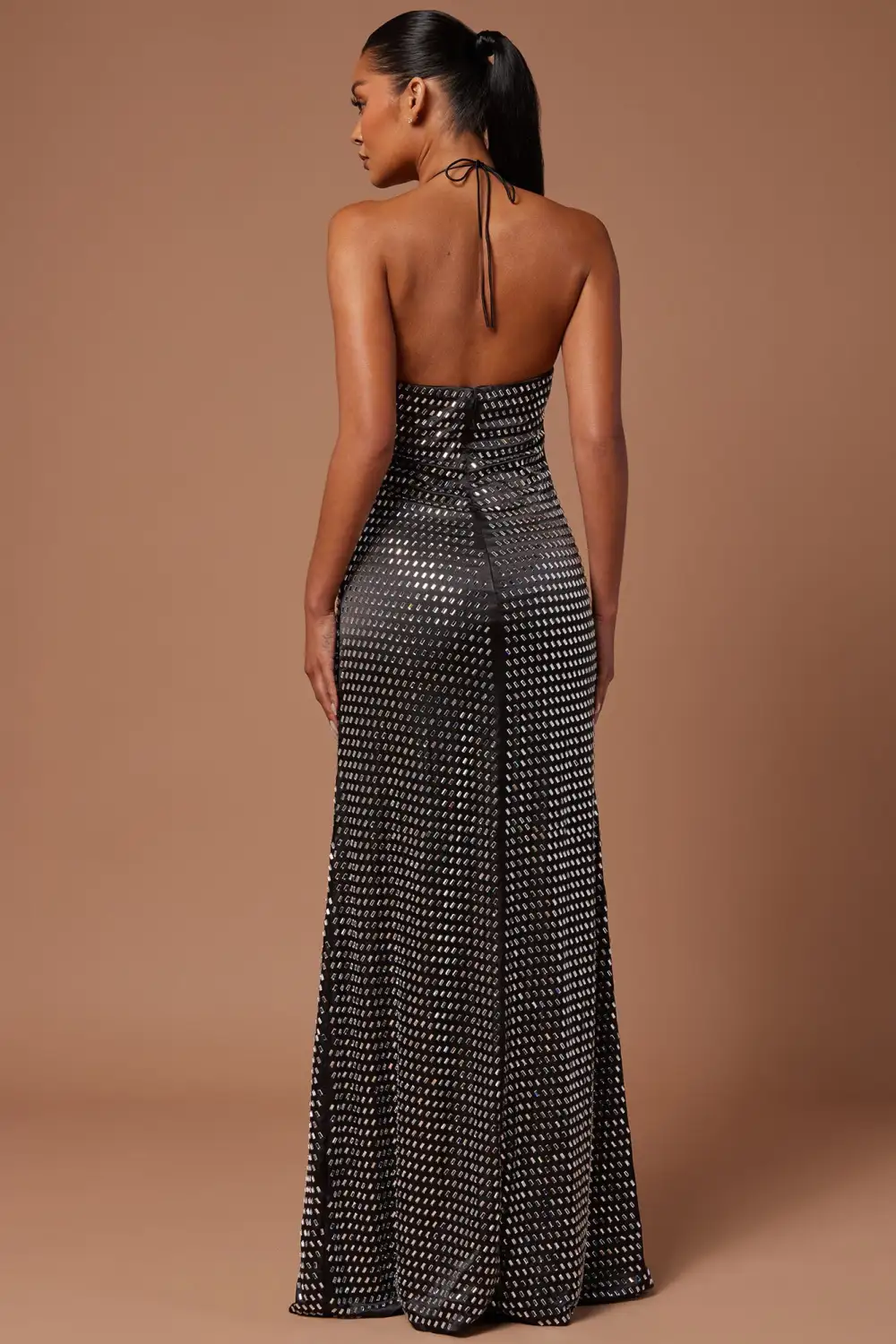 Jemina Embellished Maxi Dress - Black