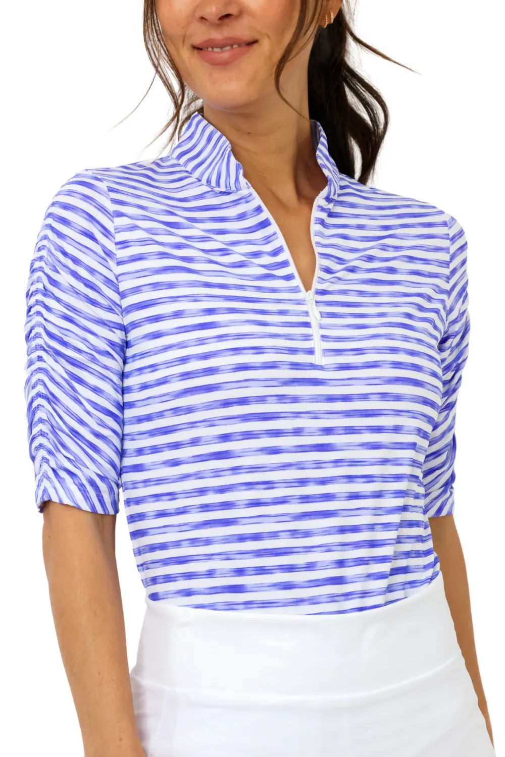 Collar Bow Stripe Shirt