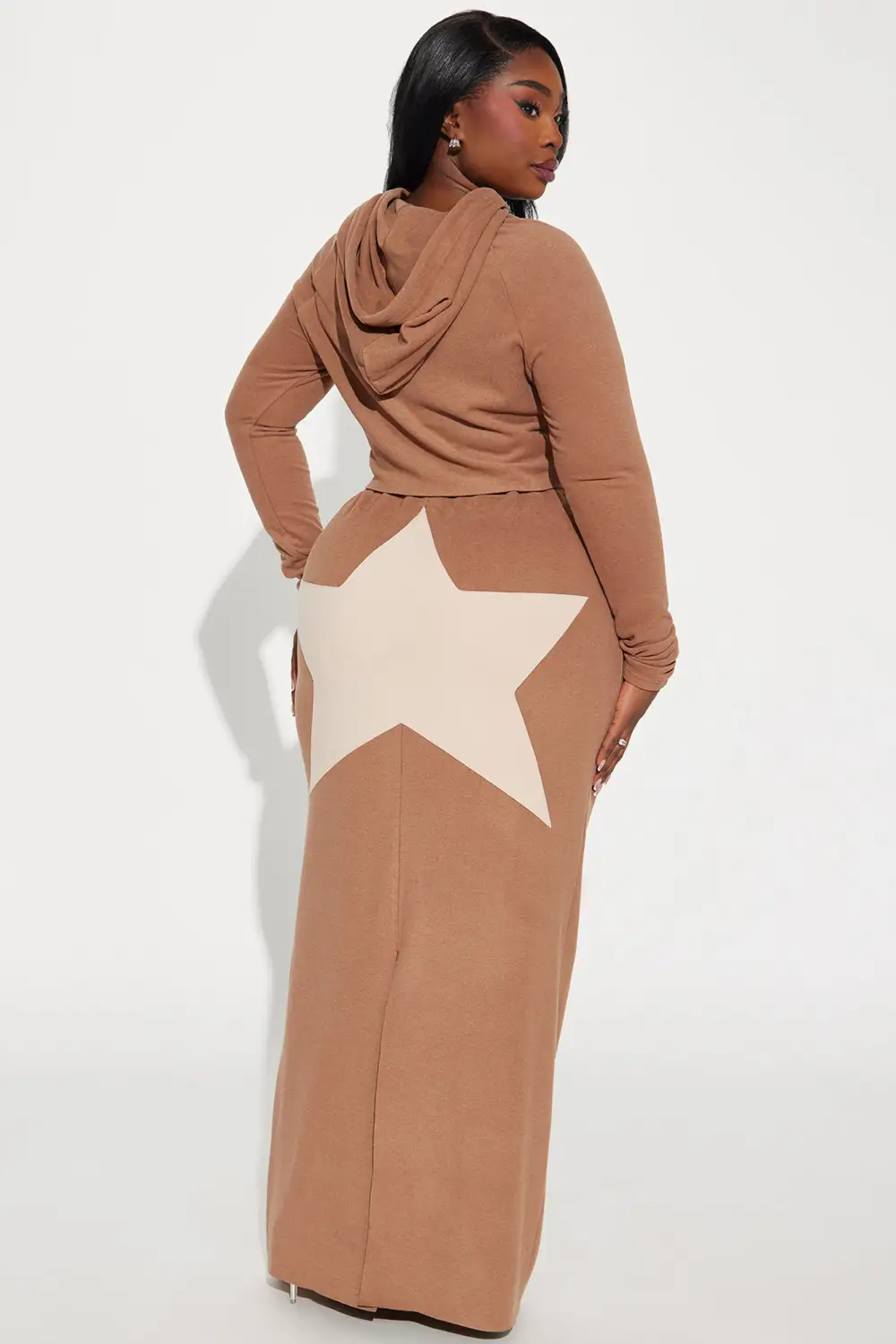 Radiant Star Fleece Skirt Set - Mocha