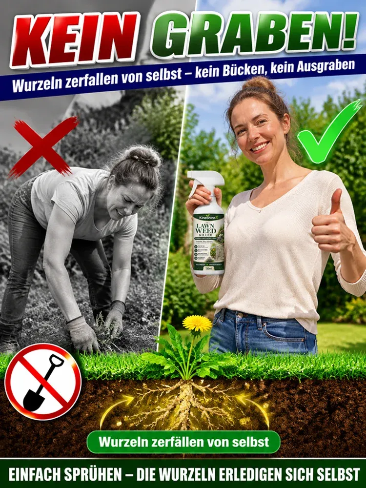 Unkrautvernichter für Gartenrasen Spray