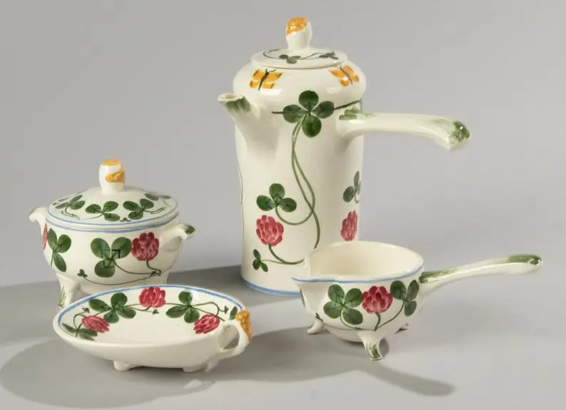 13-Piece Coffee Set - Royal Copenhagen - Clover - RARE