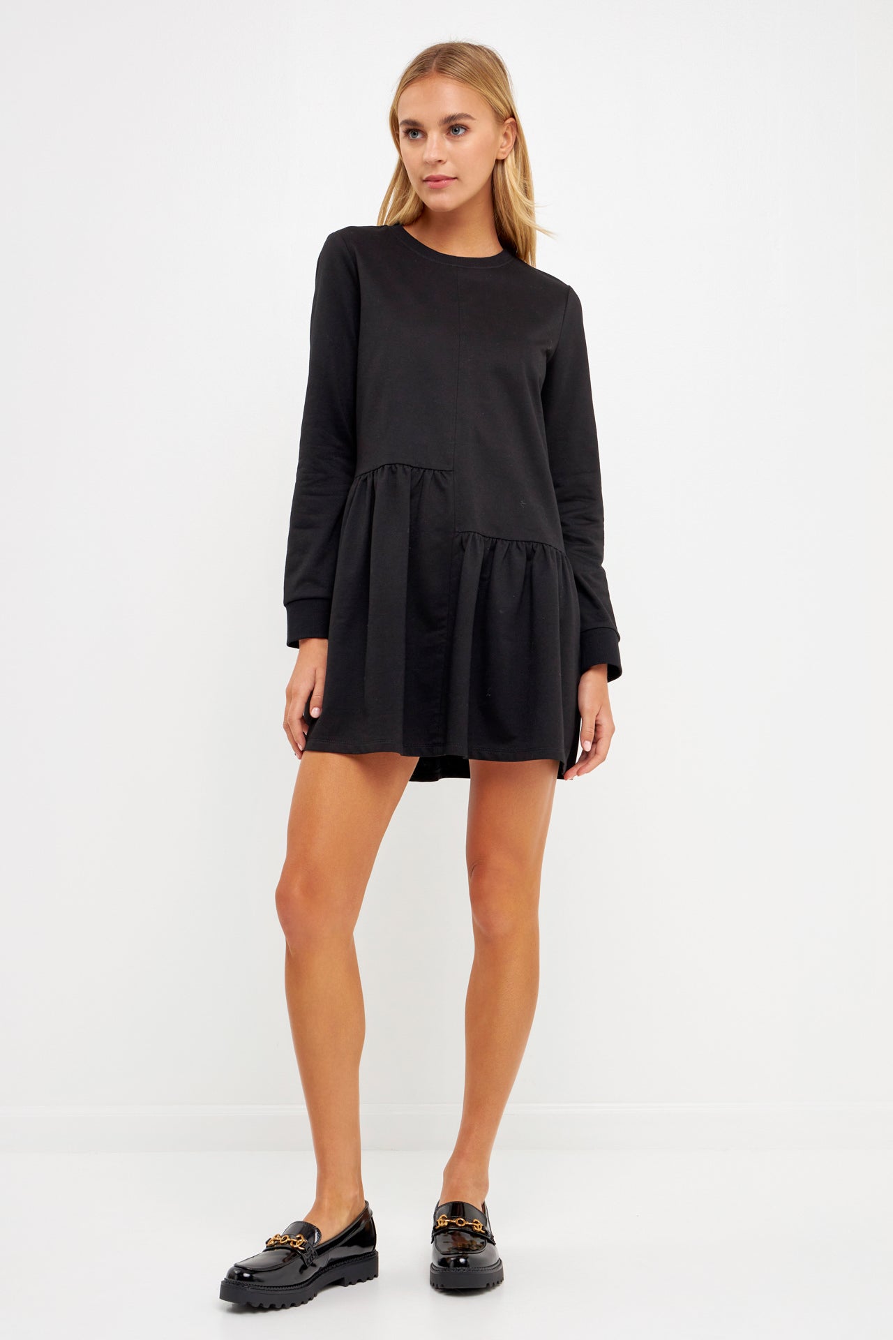 Knit Unbalanced Seam Dress