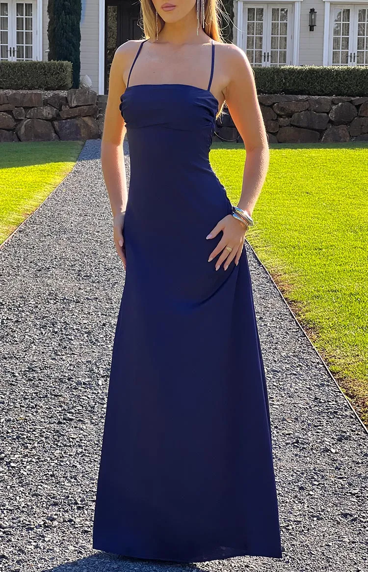 Modern Satin Halter Halter Neck Maxi Dress