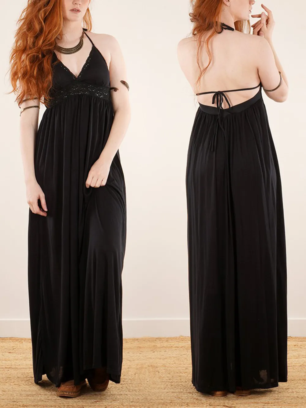 Strappy Bare Back Long Dress And Harem Pant Overalls