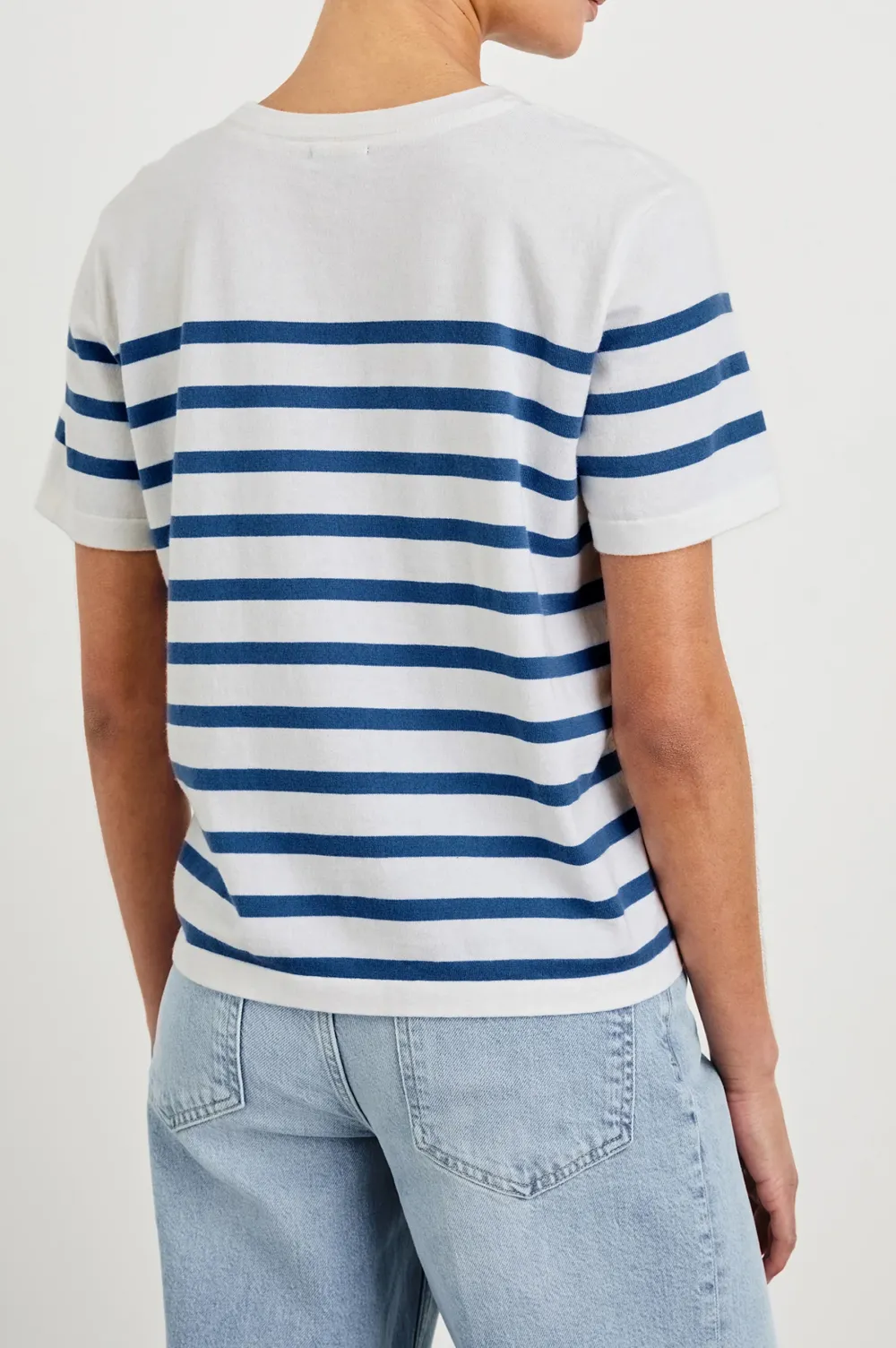 Pure Cotton Striped Printed Women's T-Shirt