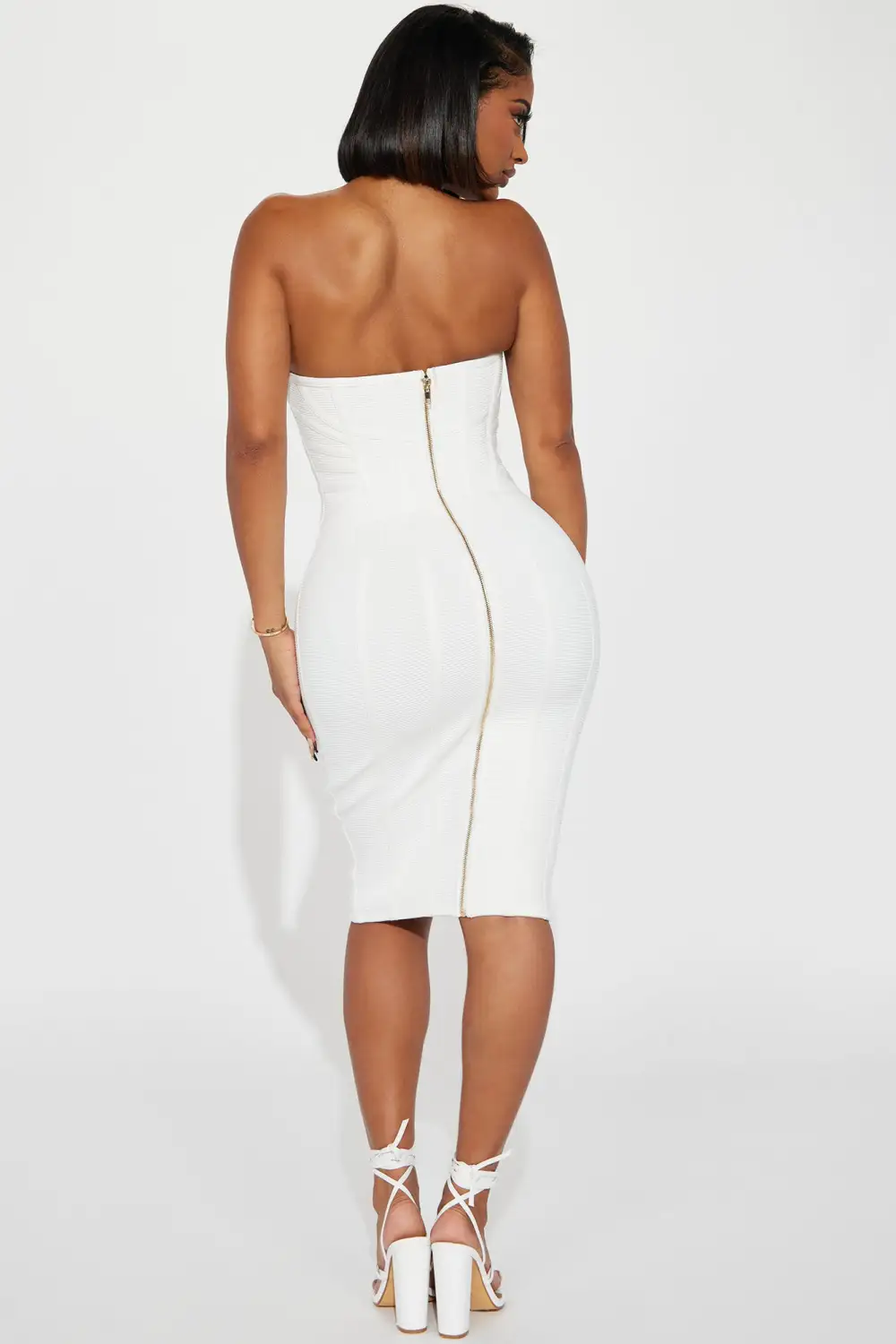 Bangkok Bandage Midi Dress - White