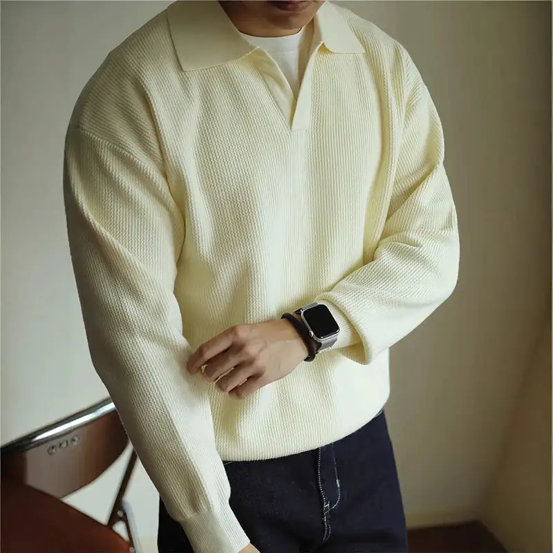 Open Knit Short Sleeve Polo