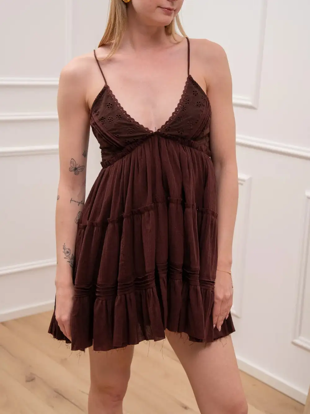 Mini Tiered Cotton Dress