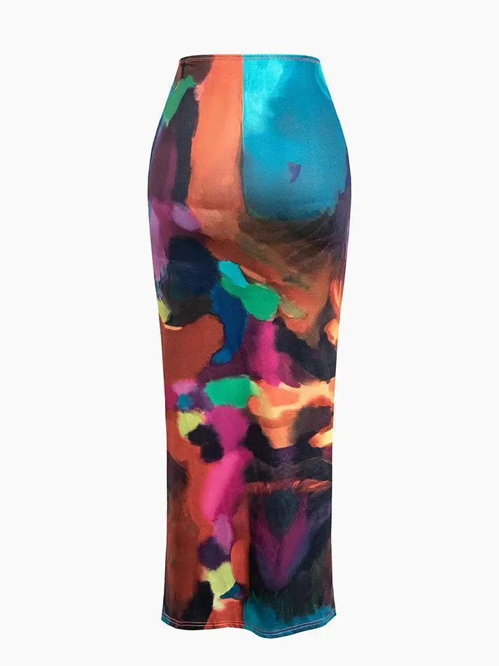 Tie-Dye Maxi Skirt