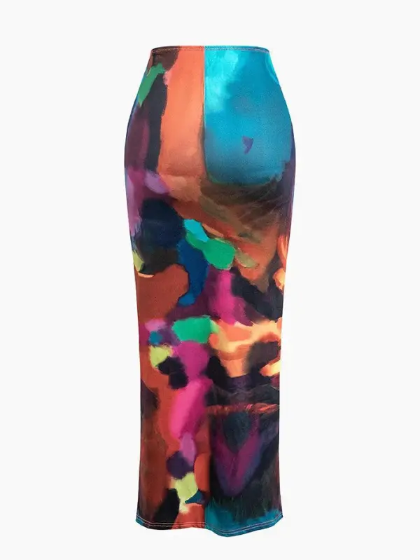 Tie-Dye Maxi Skirt