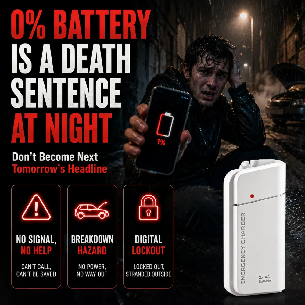 Portable emergency mobile phone charger