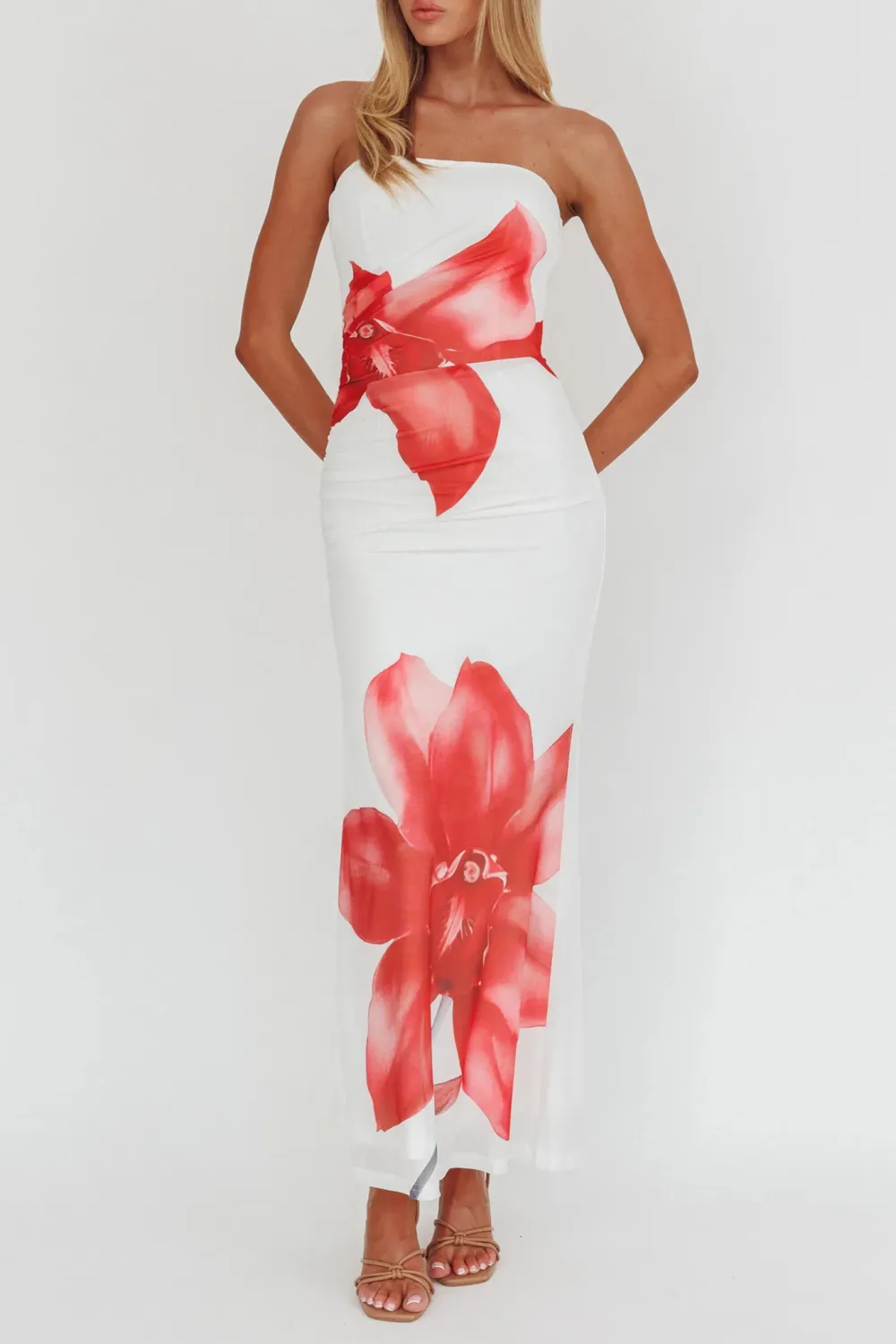 Holiday Style Bodycon Printed Long Dress