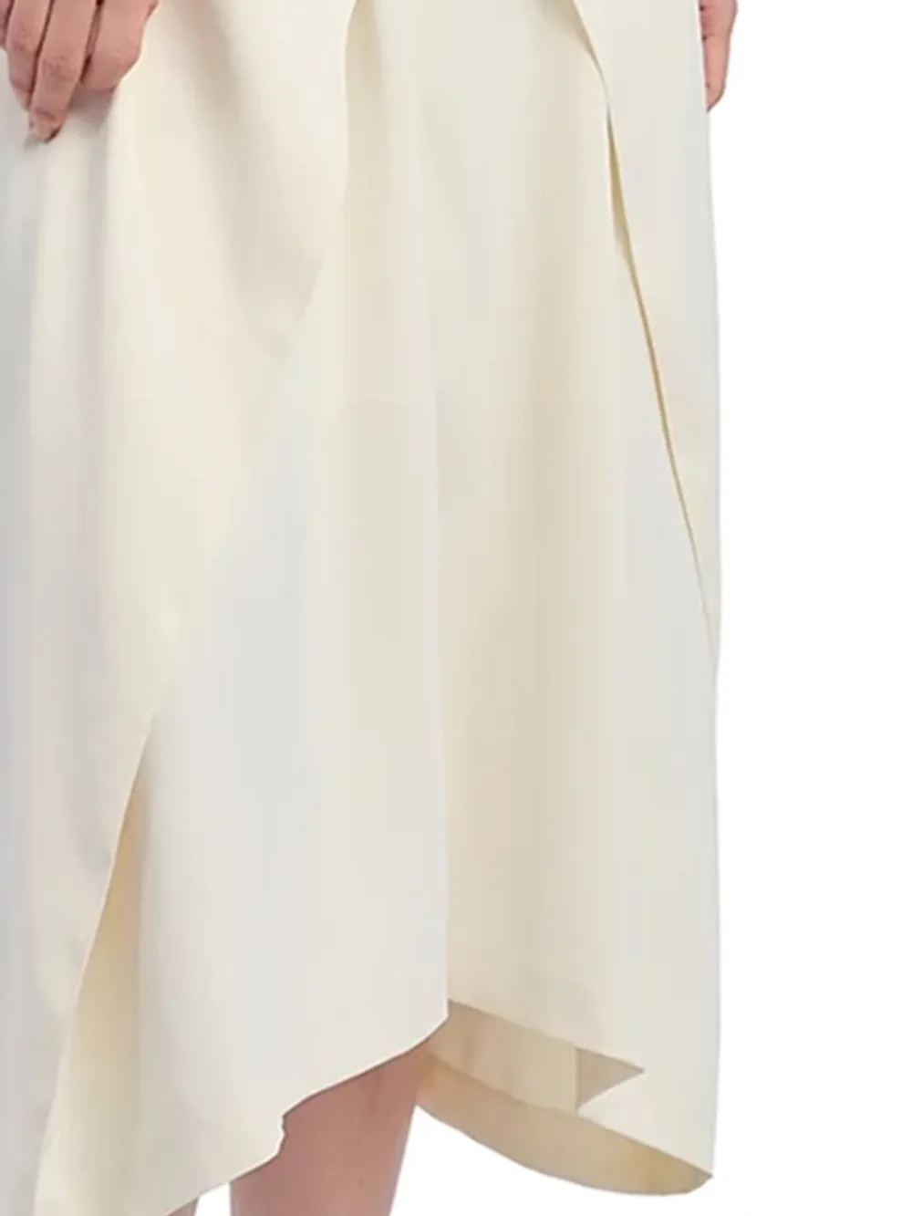 Wrap - Style Strapless Overlay Midi Dress