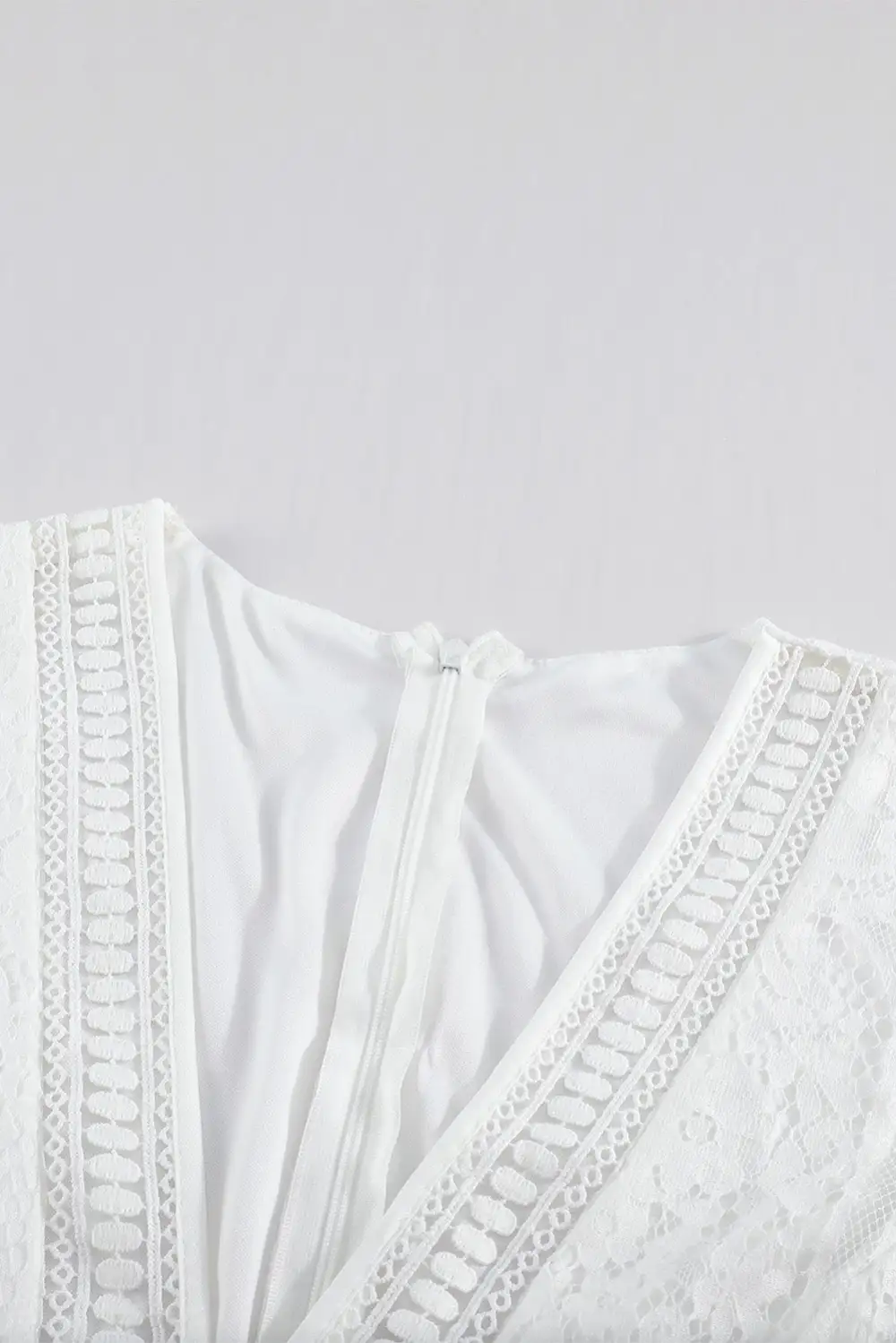 V-Neck Lace Maxi Dress