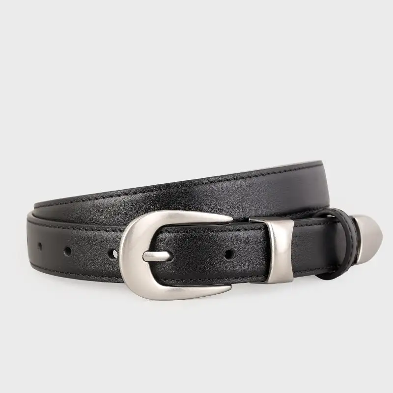 Weekend Classic Leather Belt with Buckle