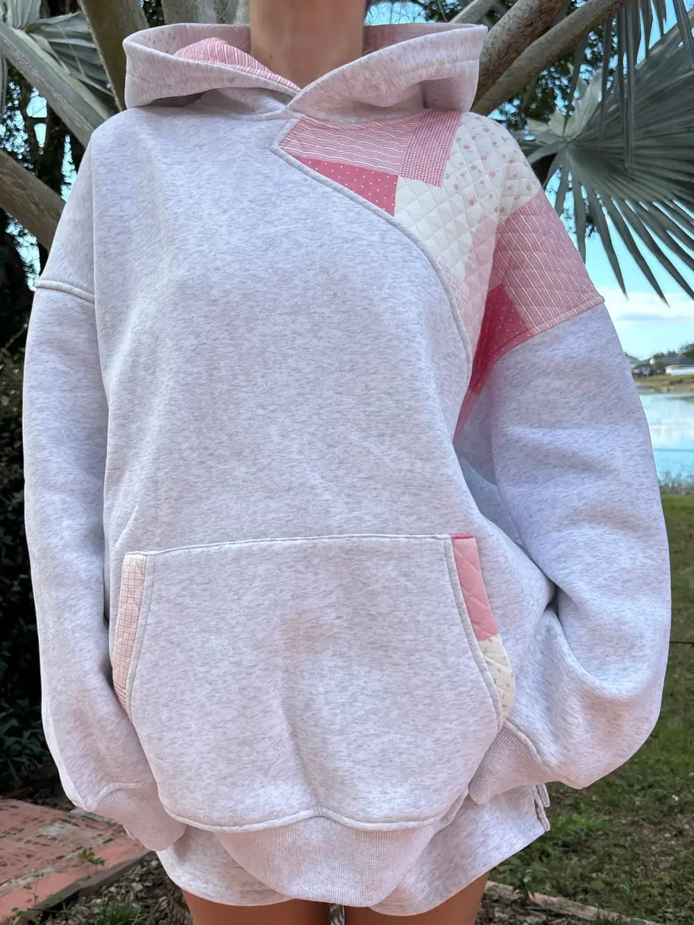 Everyday Quilted Patchwork Hoodie
