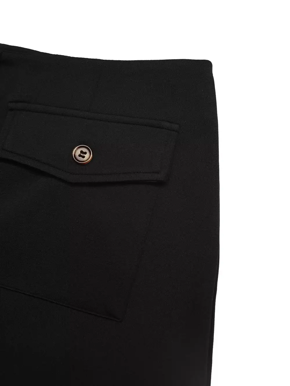 Button Front Pocket Midi Skirt