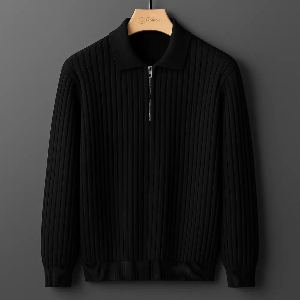 Soft Ribbed Knit Polo