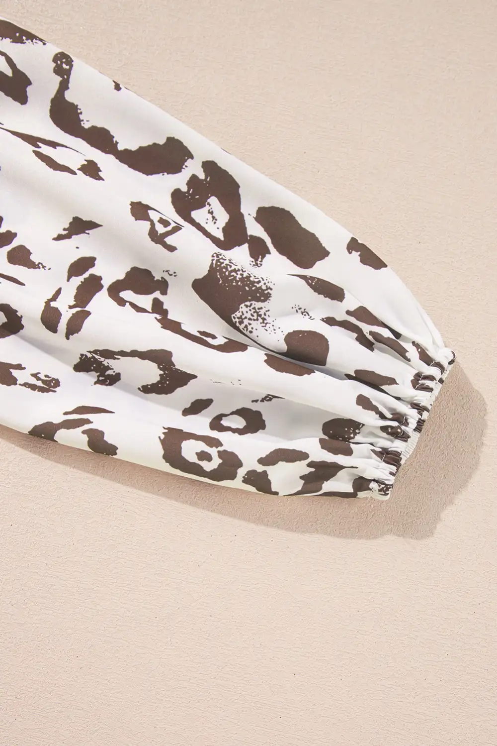 Everyday Leopard Print Split Neck Blouse