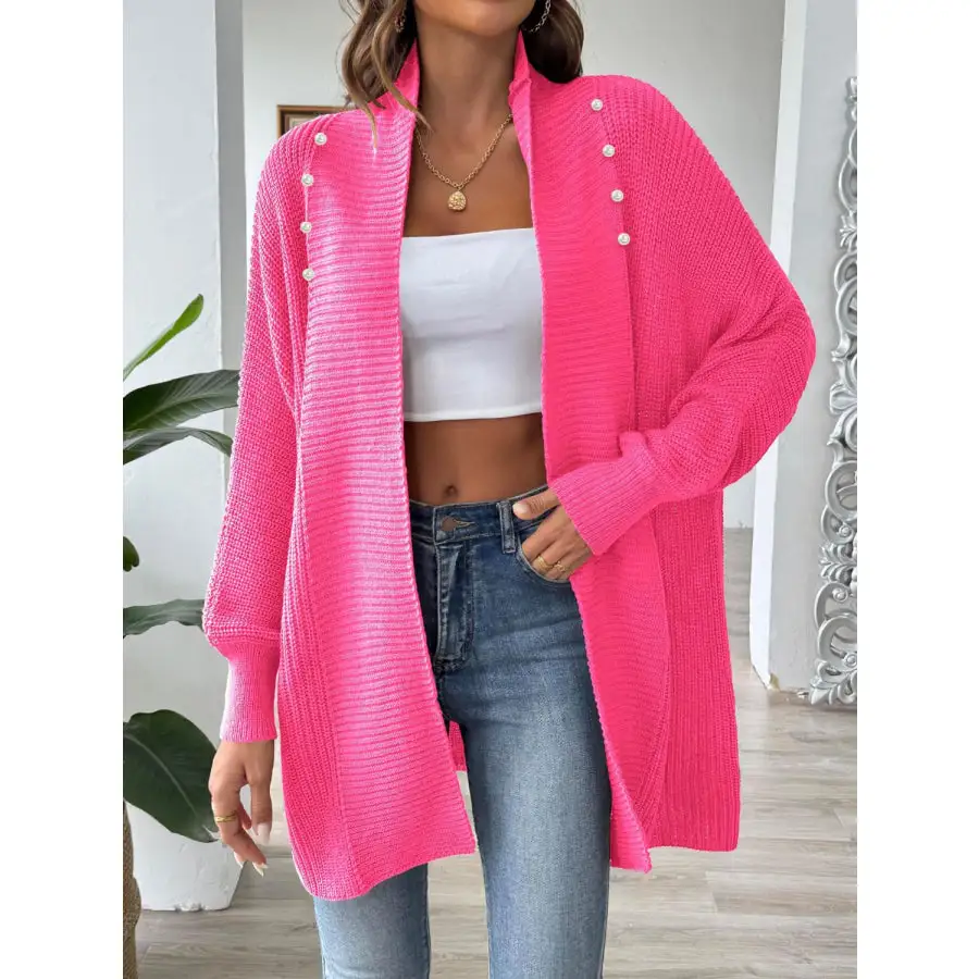 Open Front Long Sleeve Cardigan
