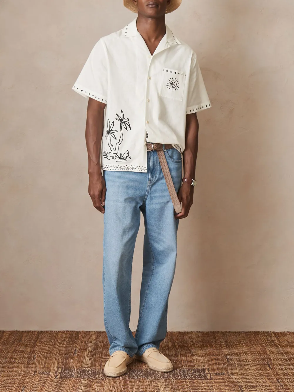 Vacation Tropical Print Men's Shirt