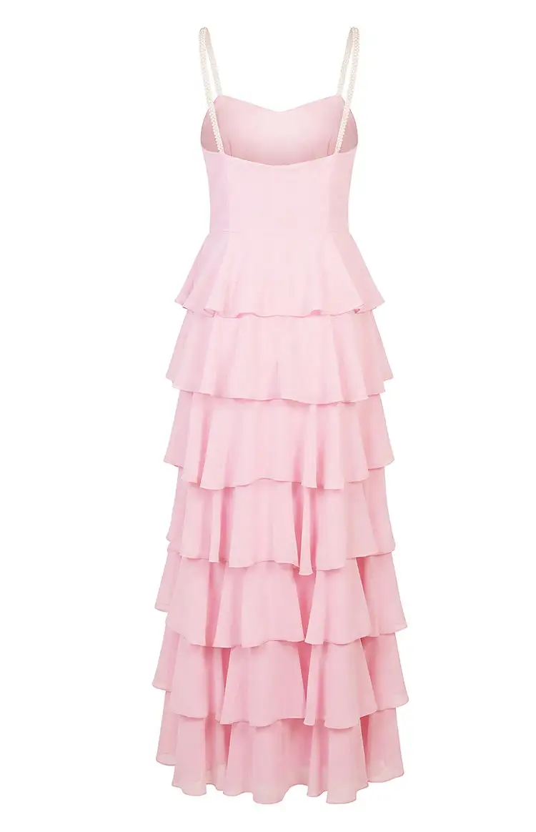 Ruffle Frills Flowy Maxi Dress