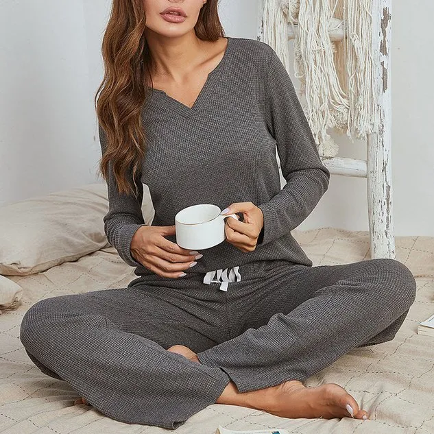 Loose Plain Casual Lounge Set