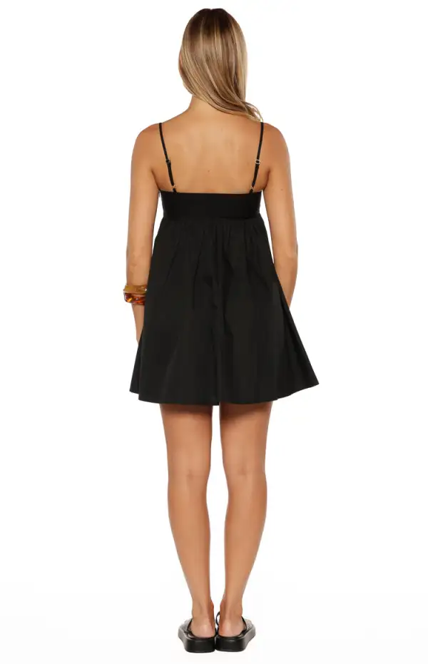 Square Neck Embroidered Eyelet Mini Dress