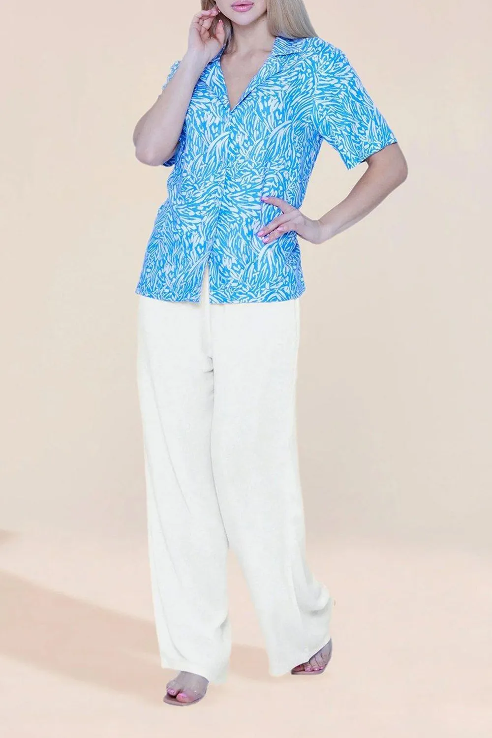 Soft Elastic Waist Women's Trousers