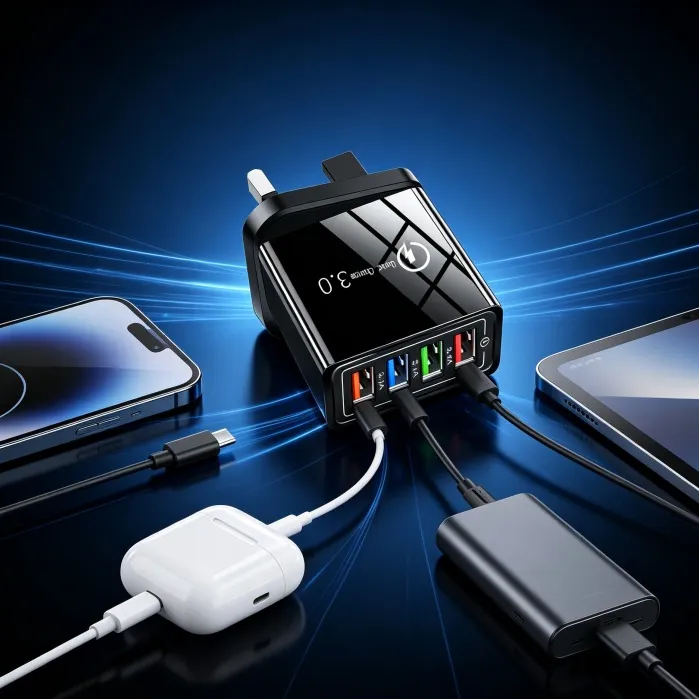 The Charger Big Tech Hates |   4-Port Quick Charge 3.0 + AI   Performance Boost