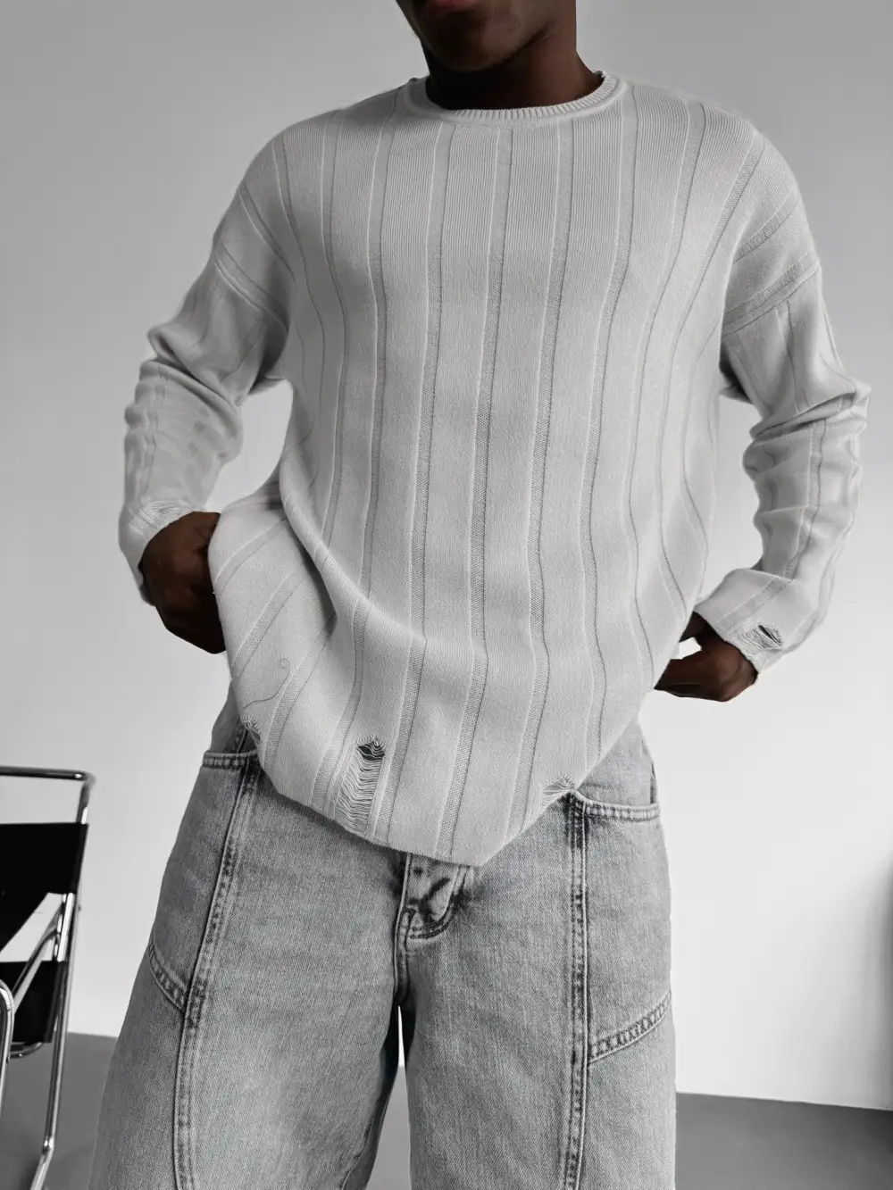 Woven Knit Sweater